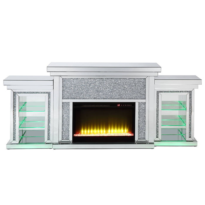 Noralie - Fireplace - Mirrored - Wood