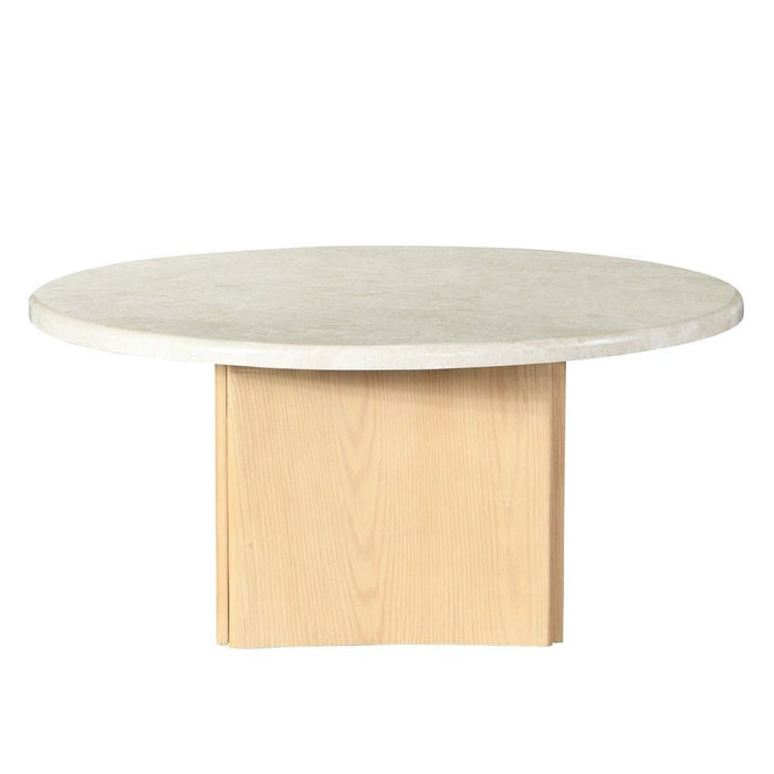 Qwin - Coffee Table With Marble Top - Oak