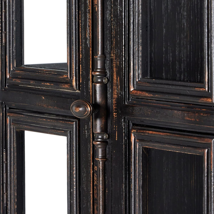 The "You Will Need A Lot of Hinges" Cabinet- Burnt Black