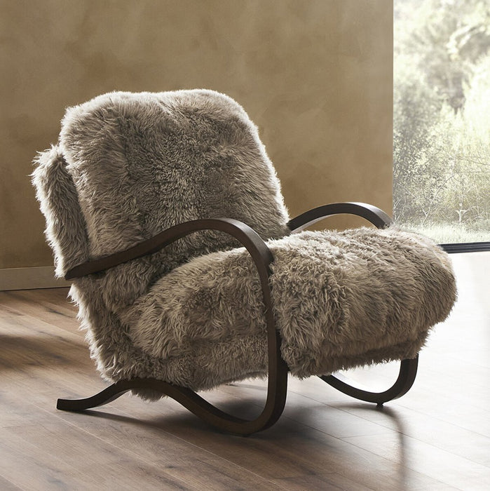 Tobin Chair- Taupe Mongolian Fur