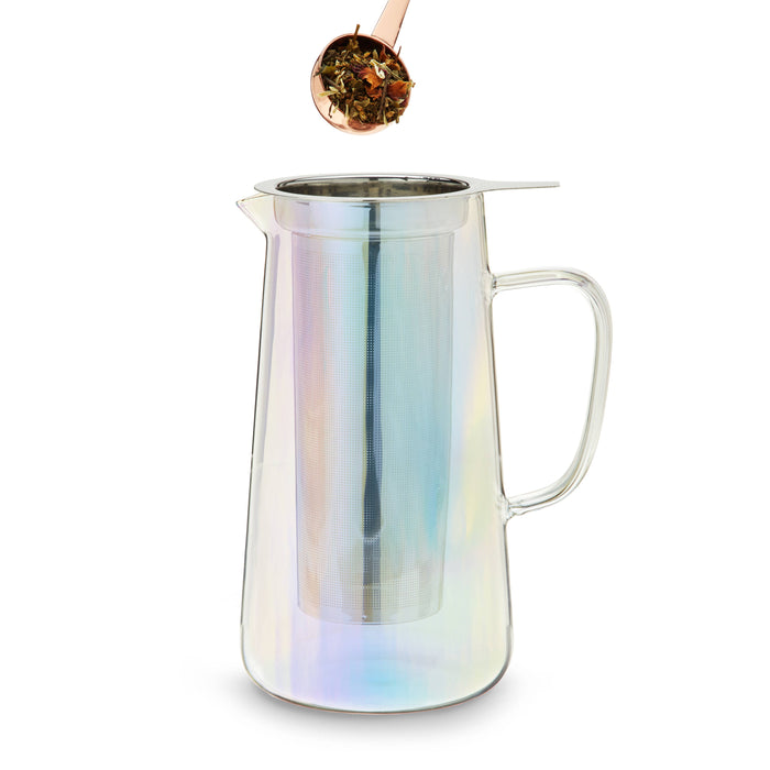 Annika™ Iridescent Glass Teapot w/ Infuser & Lid - 33oz