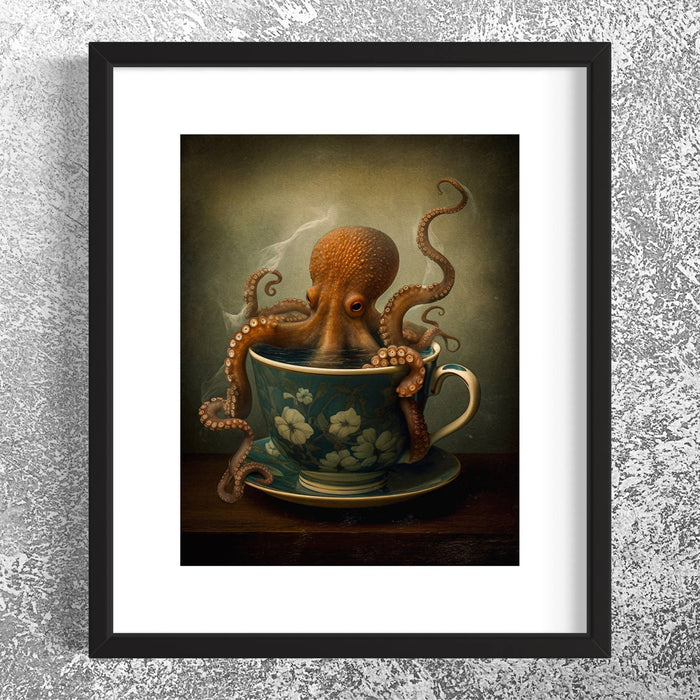 Octopus In A Tea Cup Wall Decor EB128