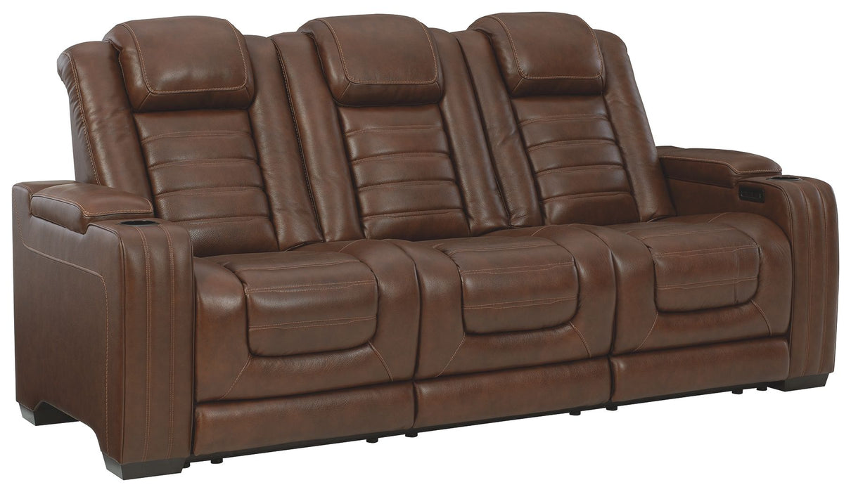 Backtrack - Chocolate - Pwr Rec Sofa With Adj Headrest