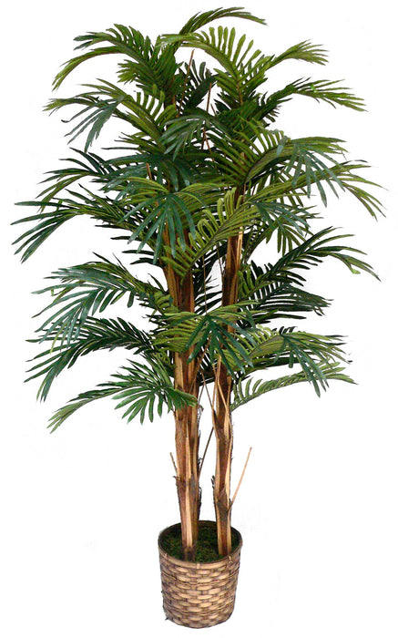 60" Tall Palm Tree In Bamboo Wicker Planter: VHA102326