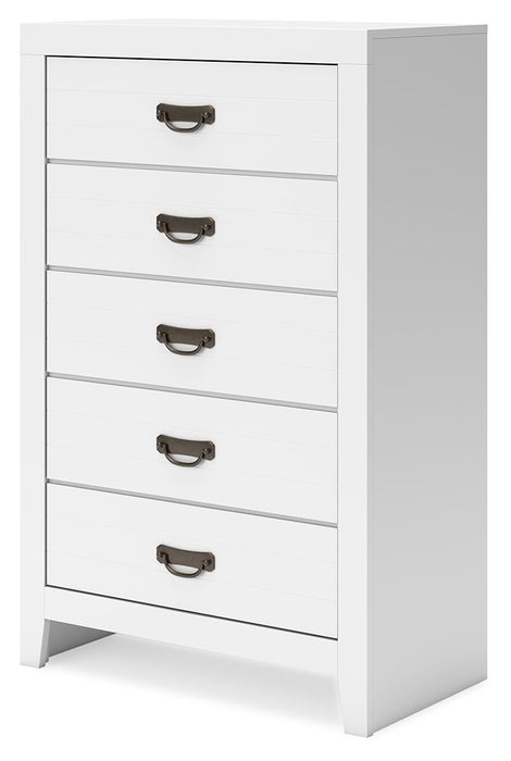 Binterglen - White - Five Drawer Chest