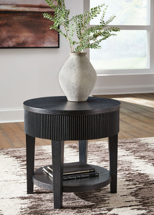 Marstream - Black - Round End Table