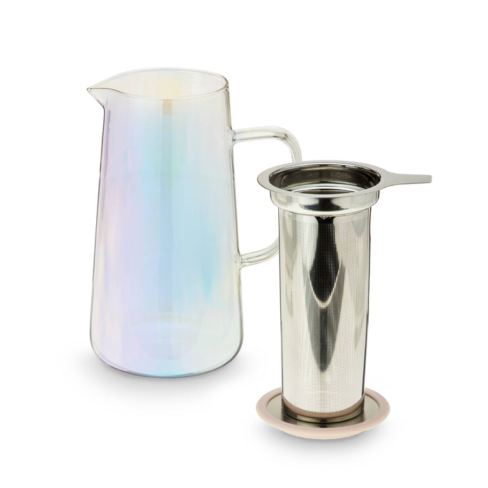 Annika™ Iridescent Glass Teapot w/ Infuser & Lid - 33oz