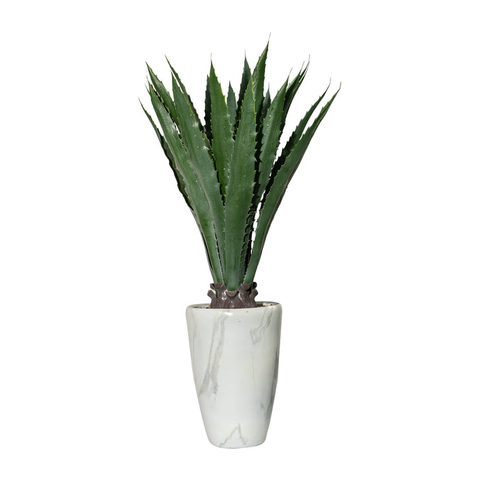 43" Tall Realistic Agave Plant in Fiberstone Planter