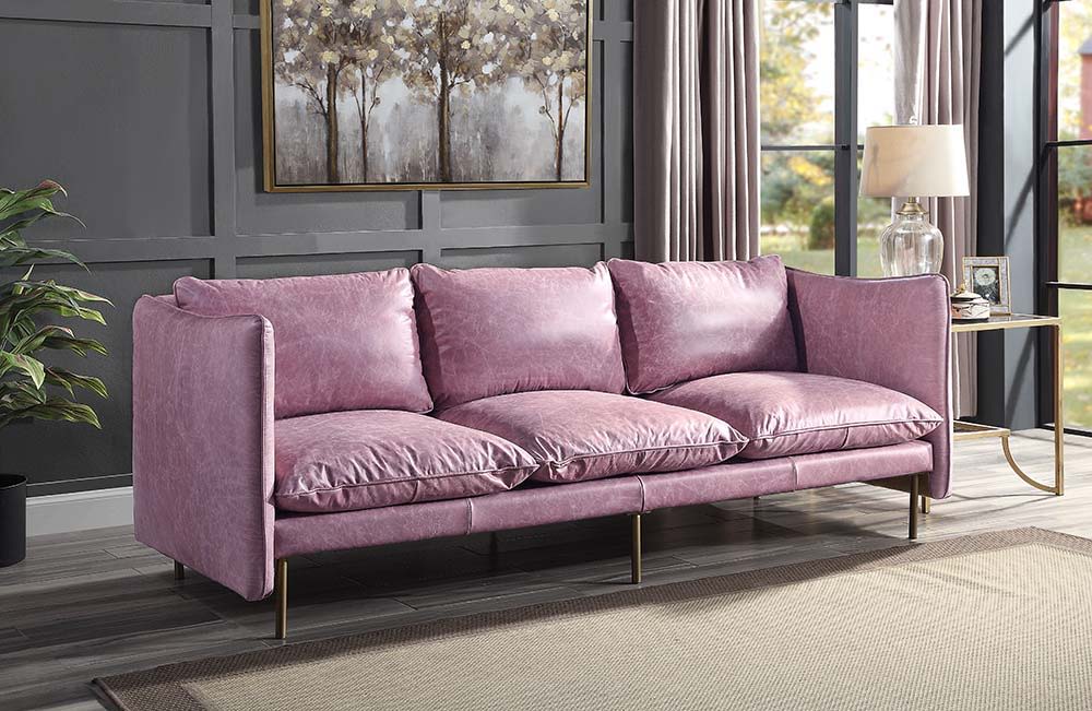 Metis - Sofa - Wisteria - Grain Leather