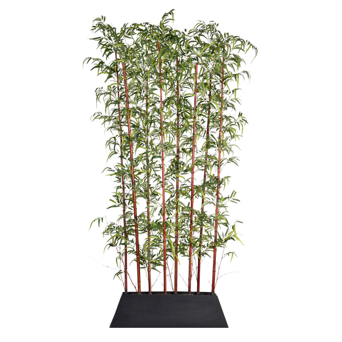 96" Tall Burgundy Bamboo Screen Greenery In Pot