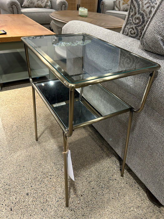 Gold/Glass End Table