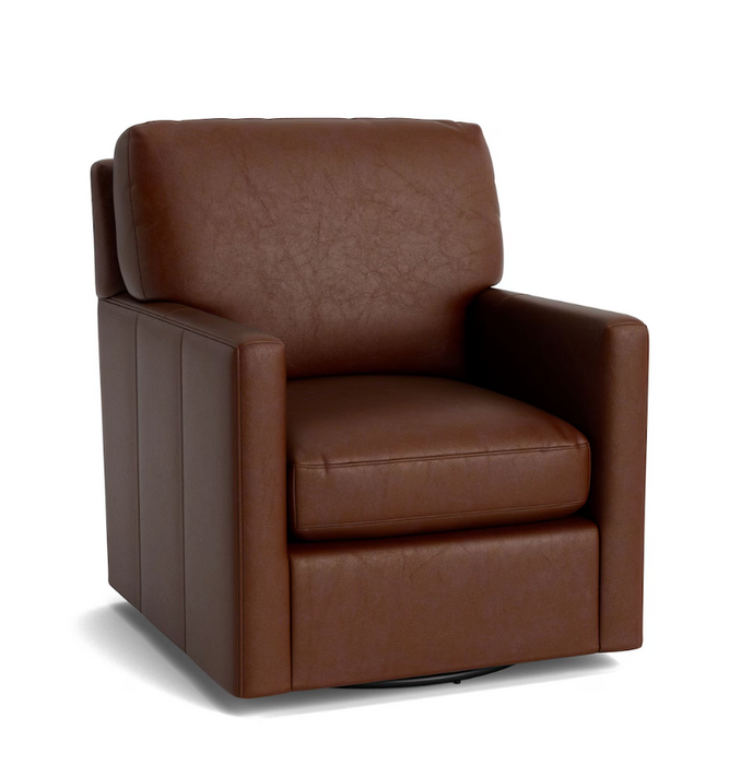 Trent Leather Swivel Glider