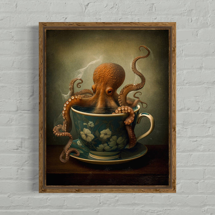 Octopus In A Tea Cup Wall Decor EB128