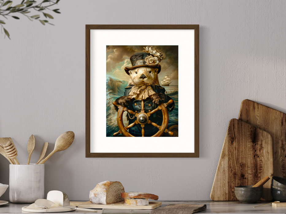 Sea Otter Captain Portrait Wall Decor 116AS