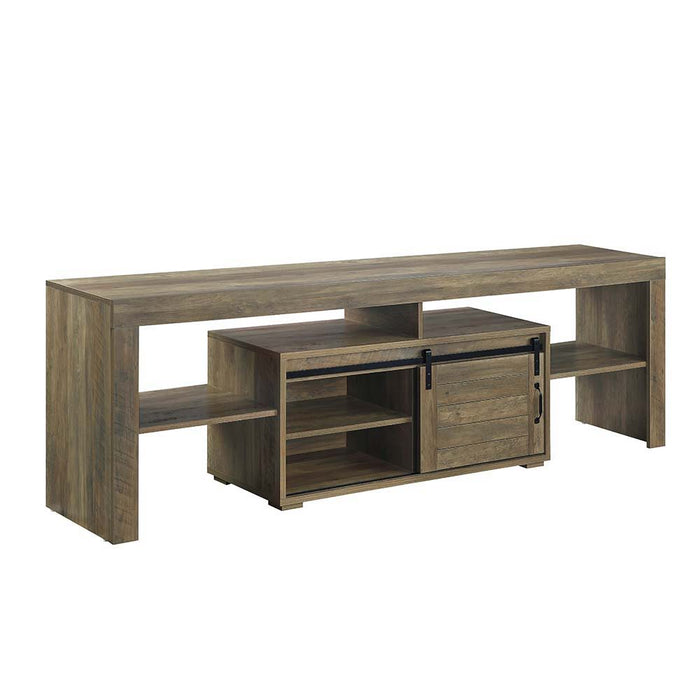 Wasim - TV Stand - Rustic Oak Finish