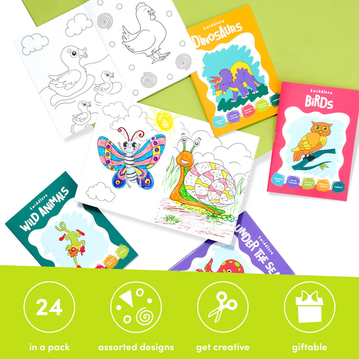 24 Kids’ Mini Colouring Books, Fun Arts & Crafts Activity