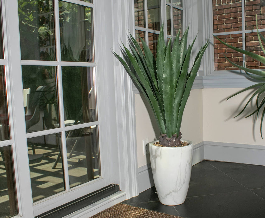 43" Tall Realistic Agave Plant in Fiberstone Planter