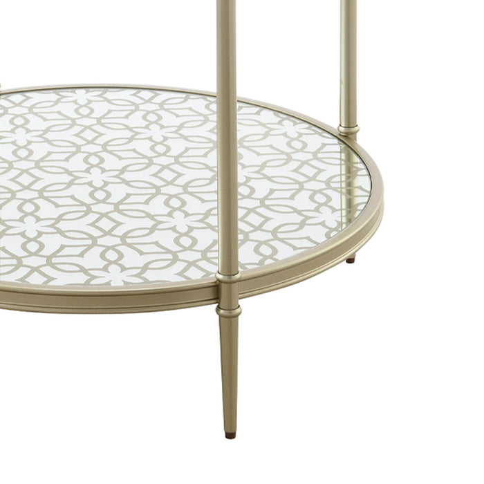 Zaba - End Table - Pearl Silver