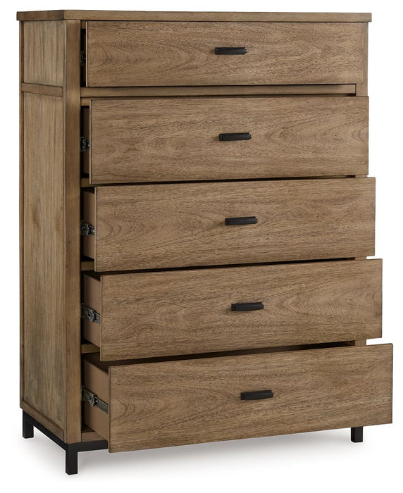 Tomtyn - Light Brown - Five Drawer Chest