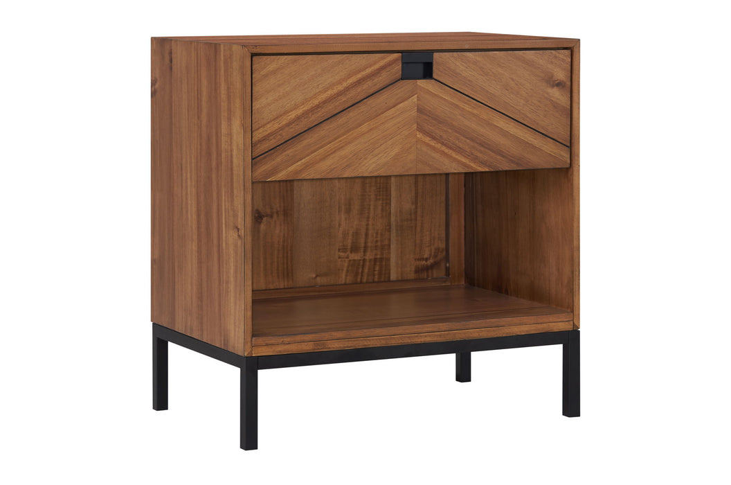 Astoria - Nightstand - Natural Herringbone