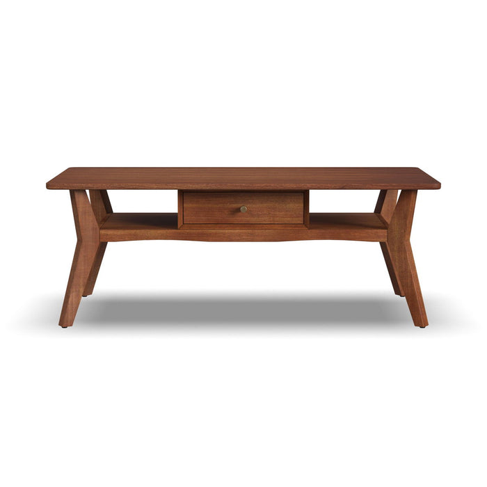 Ludwig - Occasional Rectangular Coffee Table with Drawer - Dark Brown