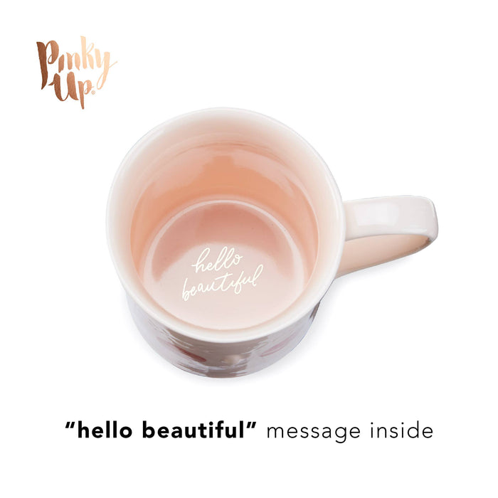 Annette™ 3D Ceramic Mug w/ Tea Infuser - "Hello Beautiful"