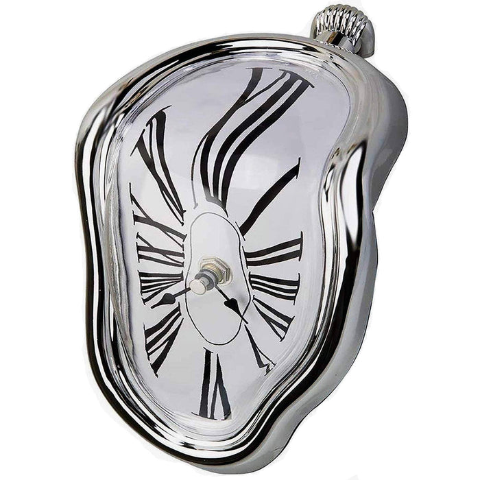 Dali Melting Desk Clock: Silver