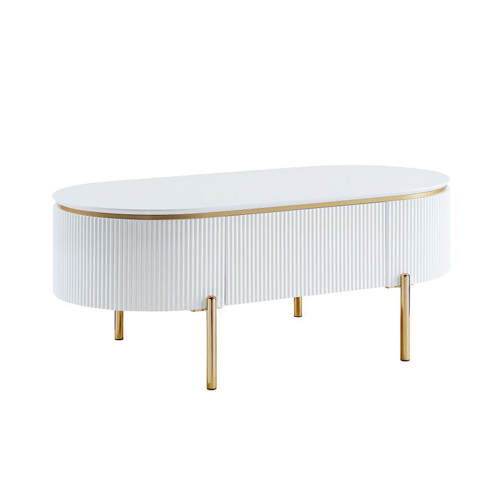 Daveigh - Coffee Table - White High & Gold