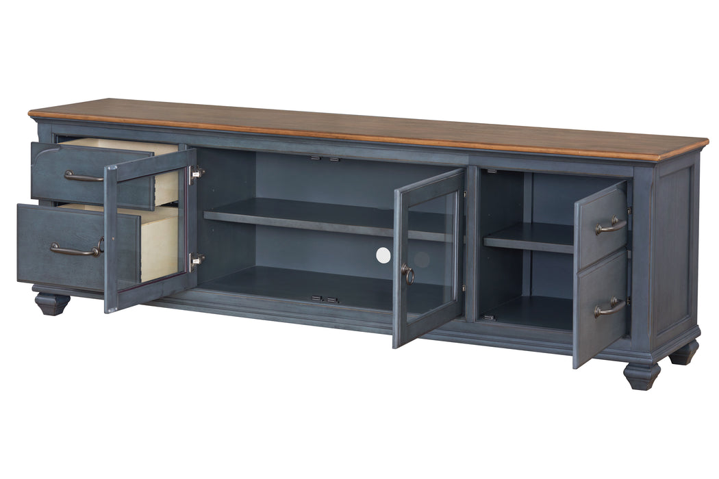 Americana - 84" TV Stand - Corduroy Blue