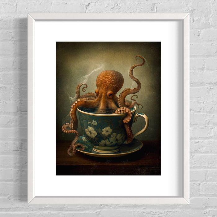 Octopus In A Tea Cup Wall Decor EB128