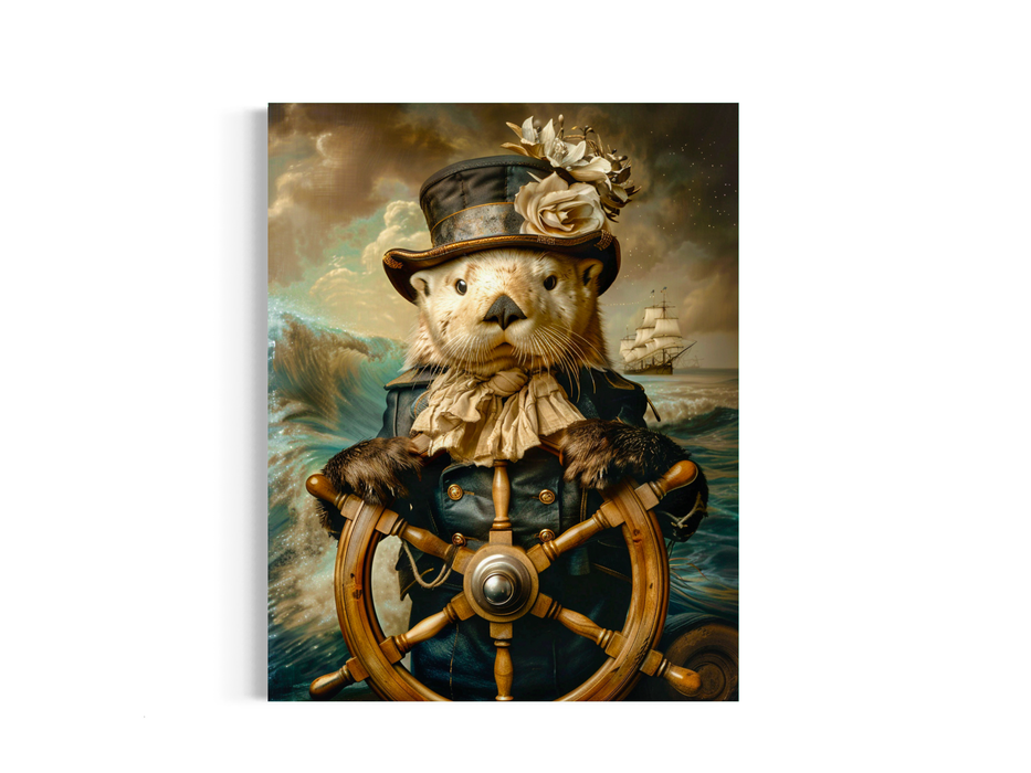 Sea Otter Captain Portrait Wall Decor 116AS