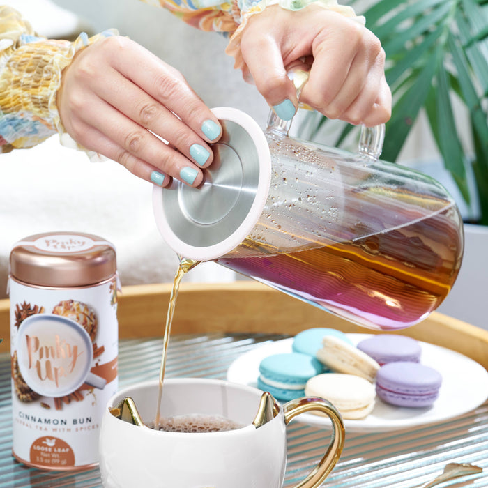 Annika™ Iridescent Glass Teapot w/ Infuser & Lid - 33oz