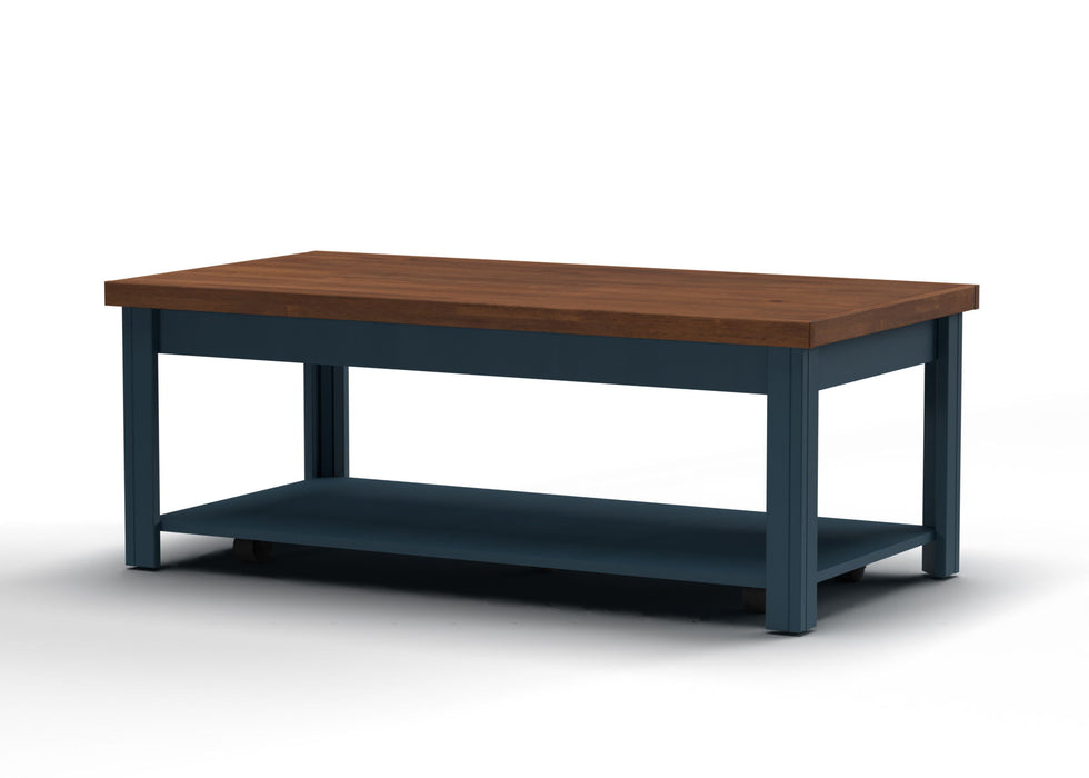 Nantucket - Coffee Table - Blue Denim / Whiskey