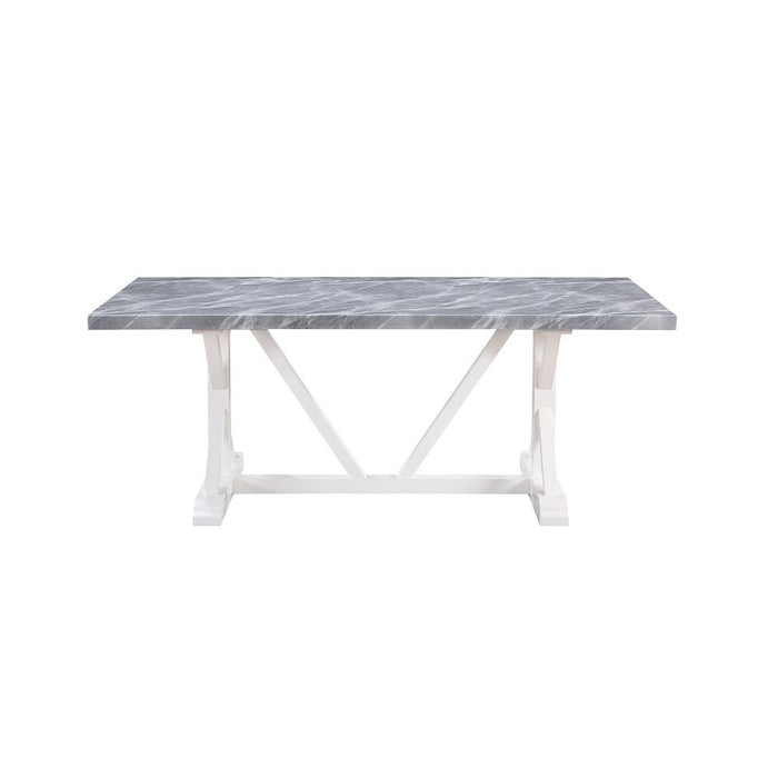 Hollyn - Dining Table With Engineering Stone Top - White