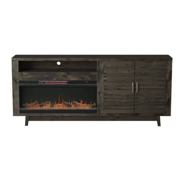 Avondale - 83" Electric Fireplace TV Console - Charcoal-Brown