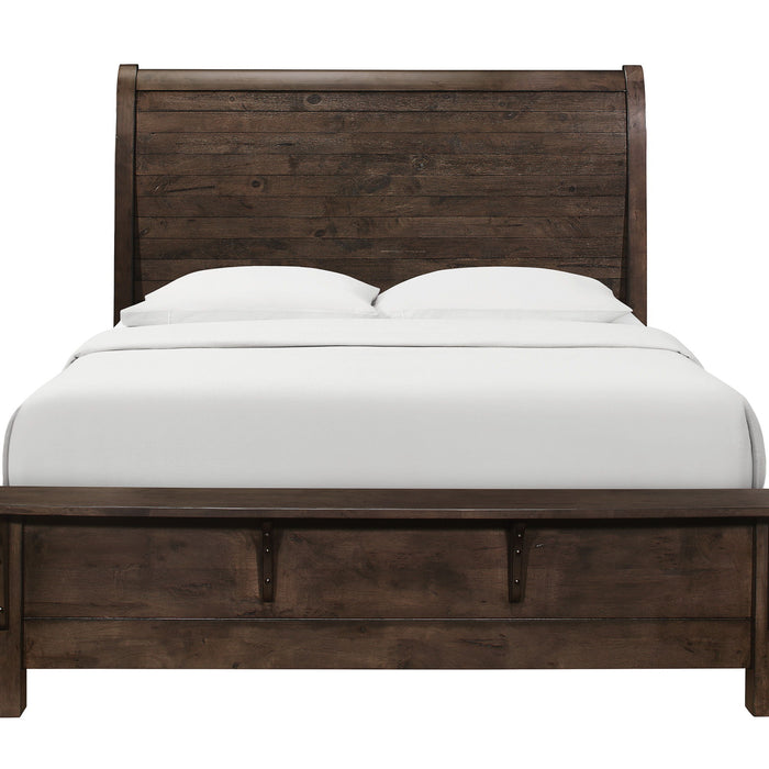 Ashton Hills - Queen Bed - Ash Brown