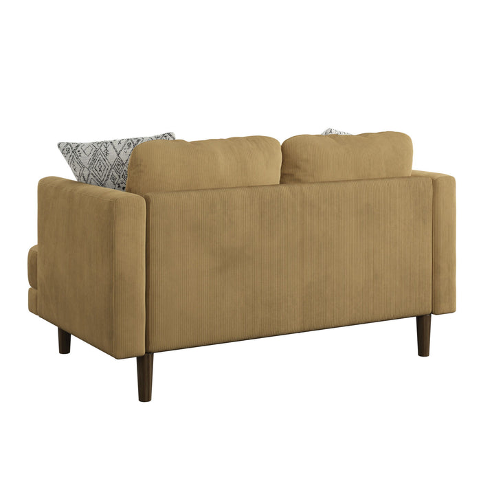 Juno - Loveseat - Dark Mustard