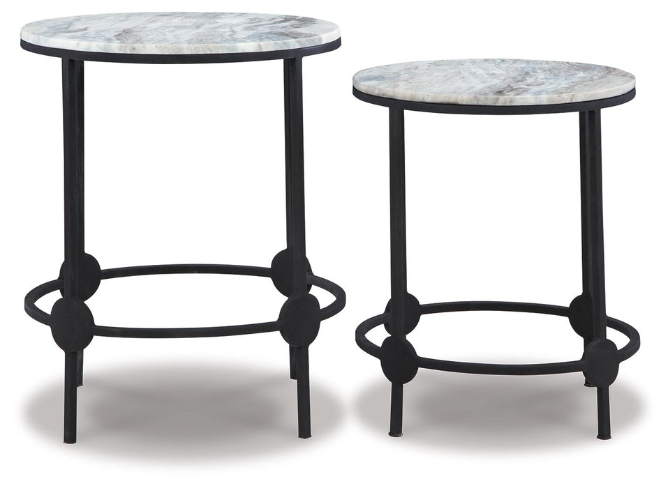 Beashaw - Gray / Black - Accent Table Set (Set of 2)