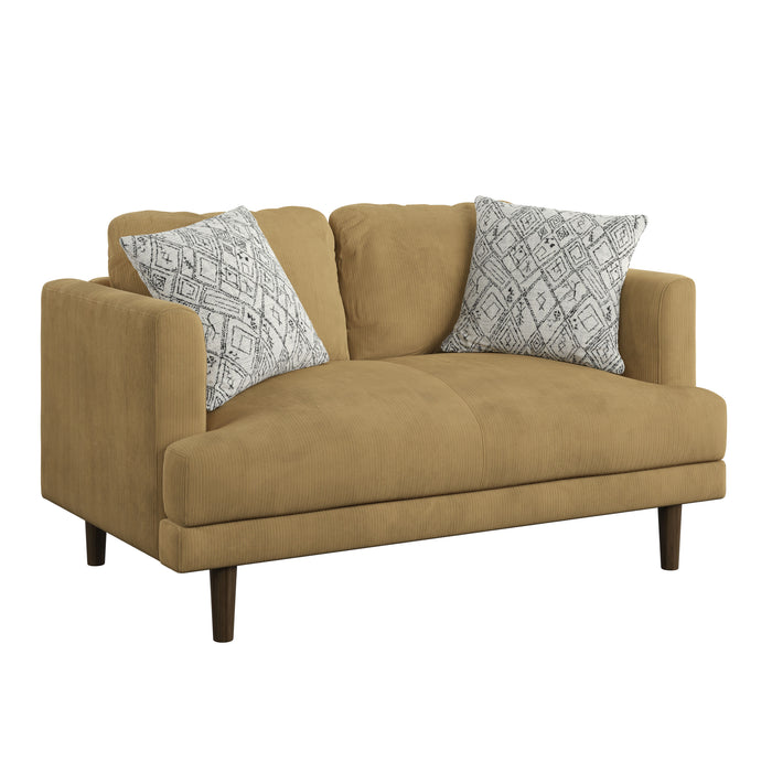 Juno - Loveseat - Dark Mustard