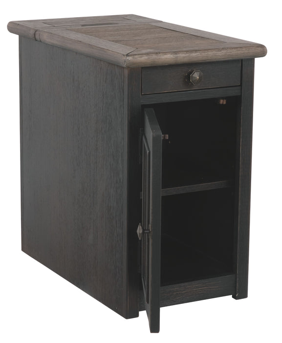 Tyler - Grayish Brown / Black - Chair Side End Table