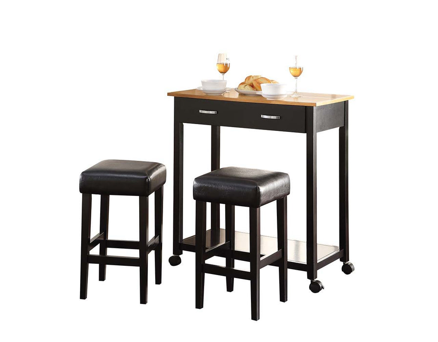 Maroth - Counter Height Set - Black & Black PU