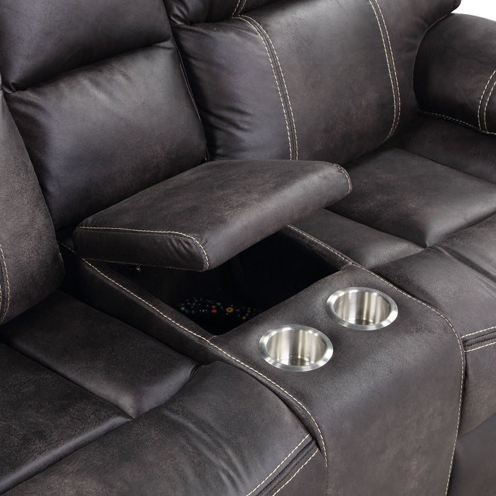 Jessie James - Power Loveseat - Dark Graphite