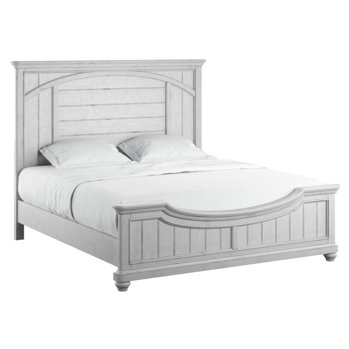 New Haven - King Panel Bed - Oyster Shell