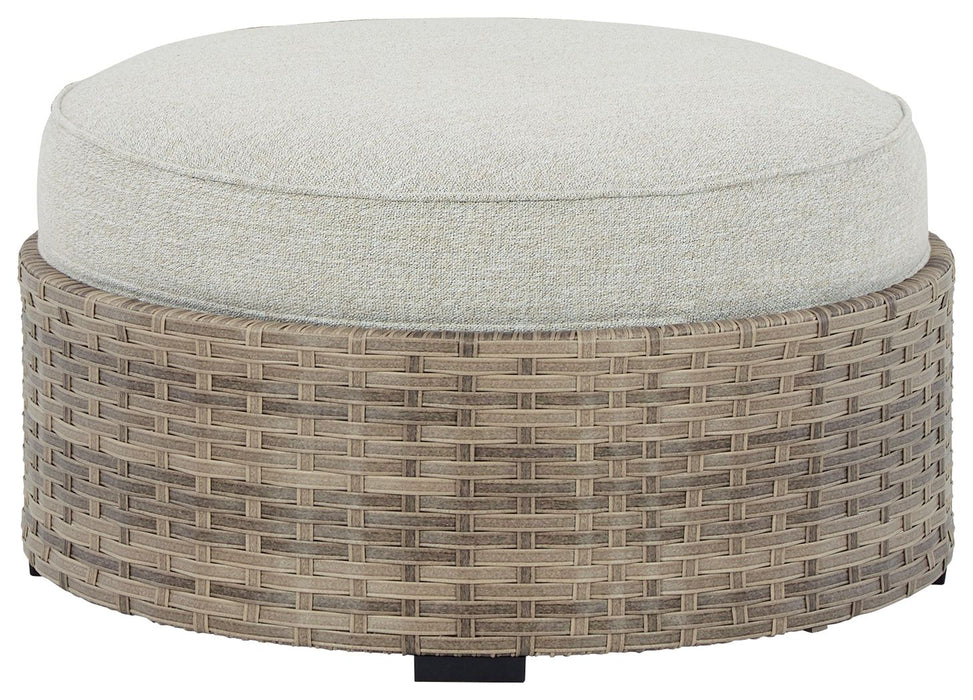 Calworth - Beige - Ottoman with Cushion