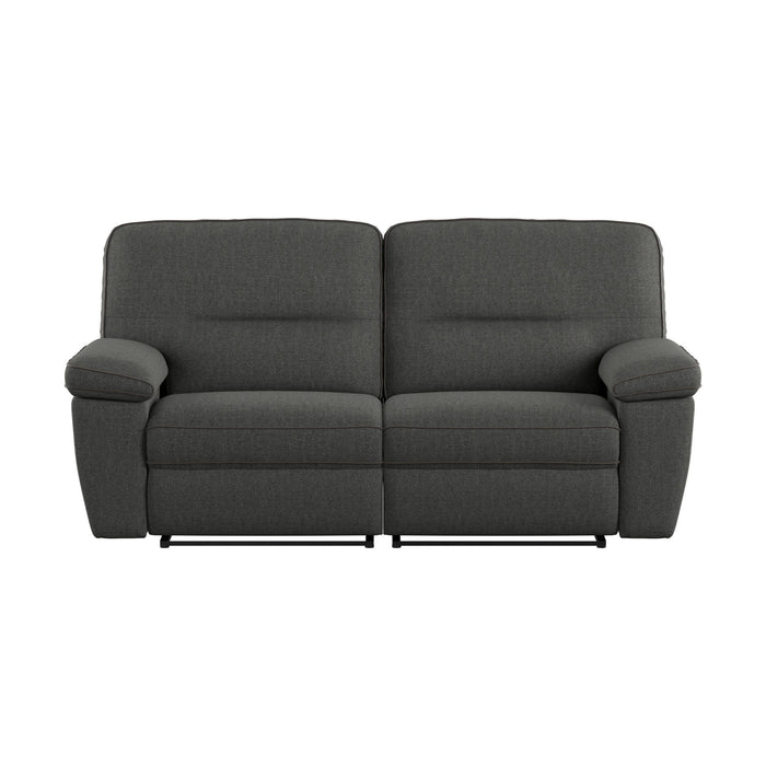 Alberta - 2 Piece Reclining Loveseat - Charcoal Gray