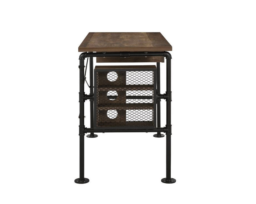 Endang - Writing Desk - Weathered Oak & Black Finish