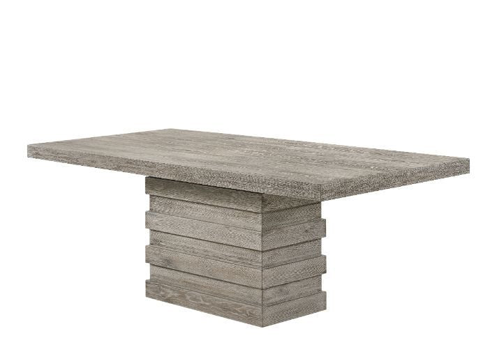 Faustine - Dining Table - Salvaged Light Oak Finish