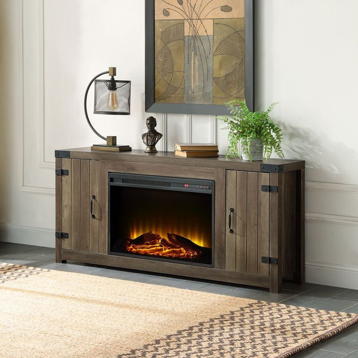 Tobias - Fireplace - Rustic Oak Finish - 25"